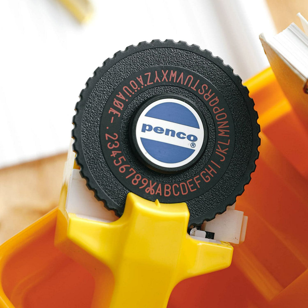 Penco Tape Writer – Yellow label maker by Hightide with retro design and black embossed tape.
