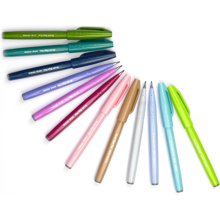 Pentel Brush Sign Pen Set in 30 Colors — Pentel brush pen — premium stationery and lifestyle, at Cityluxe Singapore