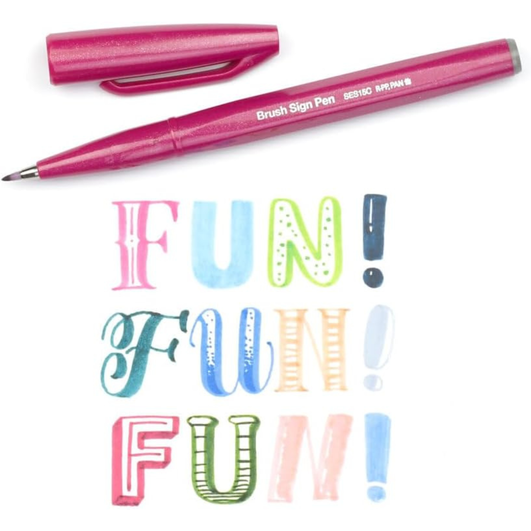 Pentel Brush Sign Pen Set in 30 Colors — Pentel brush pen — premium stationery and lifestyle, at Cityluxe Singapore