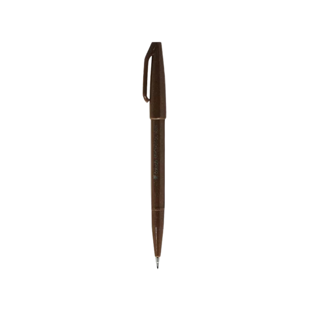 Pentel Touch Brush Sign Pen Brown — Pentel brush pen — premium stationery and lifestyle, at Cityluxe Singapore
