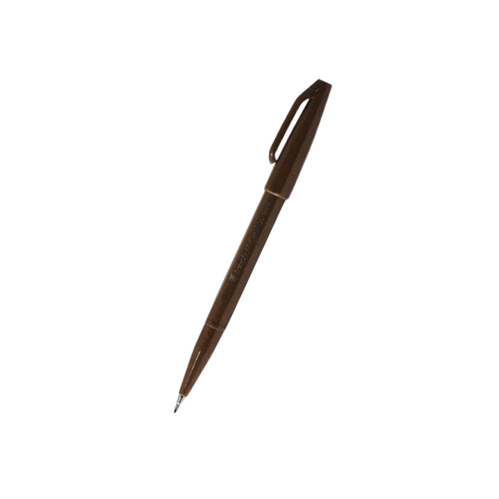 Pentel Touch Brush Sign Pen Brown — Pentel brush pen — premium stationery and lifestyle, at Cityluxe Singapore