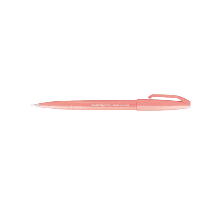Pentel Brush Sign Pen in Coral Orange — Pentel brush pen — premium stationery and lifestyle, at Cityluxe Singapore