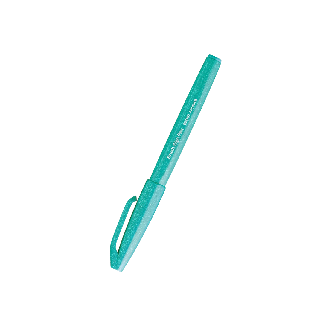 Pentel Brush Sign Pen - Emerald Green