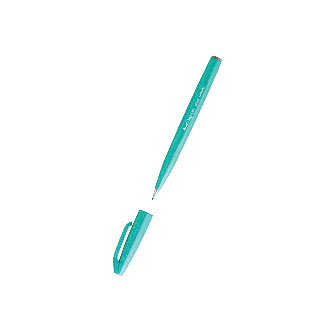 Pentel Brush Sign Pen - Emerald Green