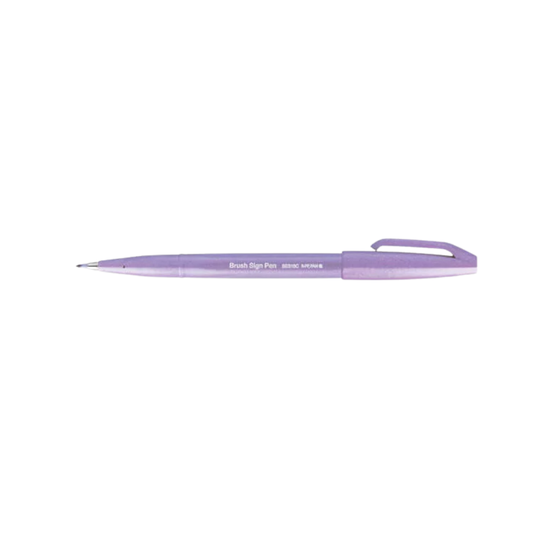 Pentel Brush Sign Pen in Light Violet — Pentel brush pen — premium stationery and lifestyle, at Cityluxe Singapore