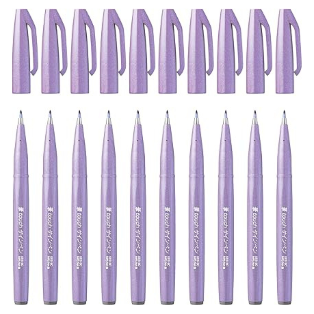 Pentel Brush Sign Pen in Light Violet — Pentel brush pen — premium stationery and lifestyle, at Cityluxe Singapore