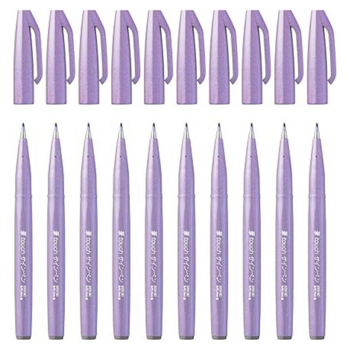 Pentel Brush Sign Pen in Light Violet — Pentel brush pen — premium stationery and lifestyle, at Cityluxe Singapore