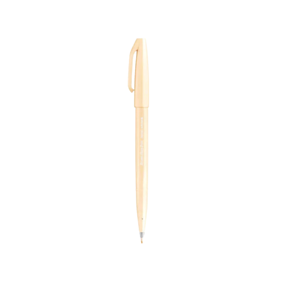 Pentel Brush Sign Pen in Pale Orange — Pentel brush pen — premium stationery and lifestyle, at Cityluxe Singapore