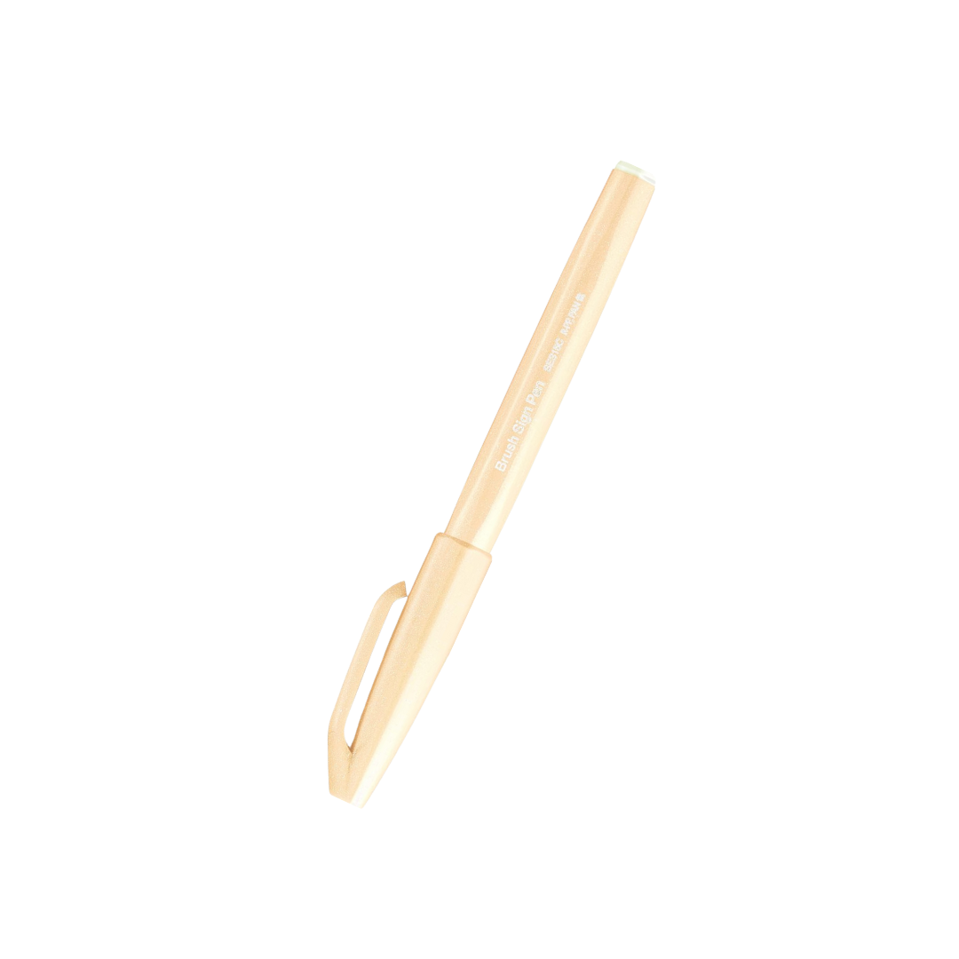 Pentel Brush Sign Pen in Pale Orange — Pentel brush pen — premium stationery and lifestyle, at Cityluxe Singapore