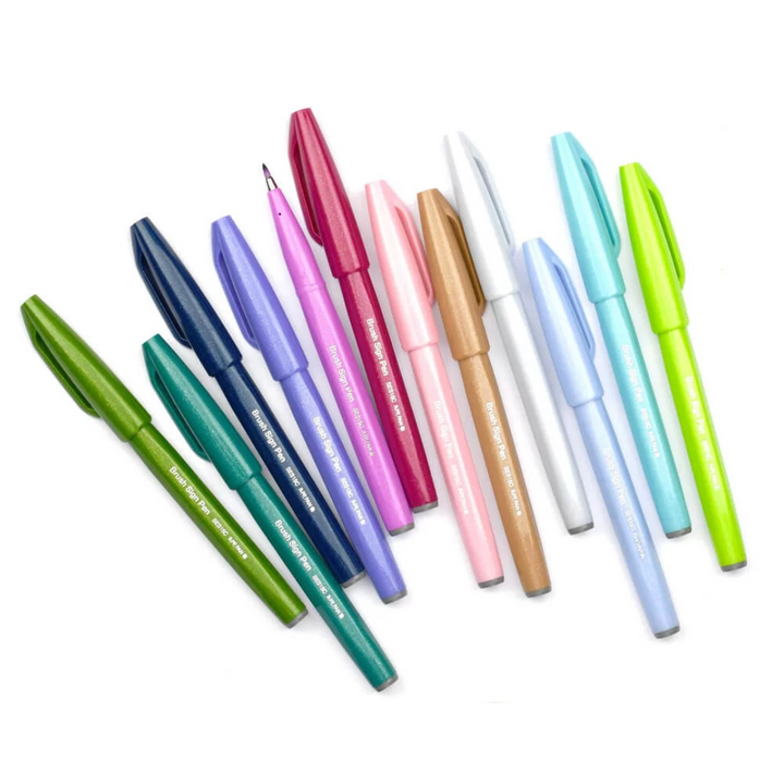 Pentel Brush Sign Pen - Emerald Green
