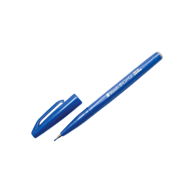 Load image into Gallery viewer, Pentel Touch Brush Sign Pen Blue
