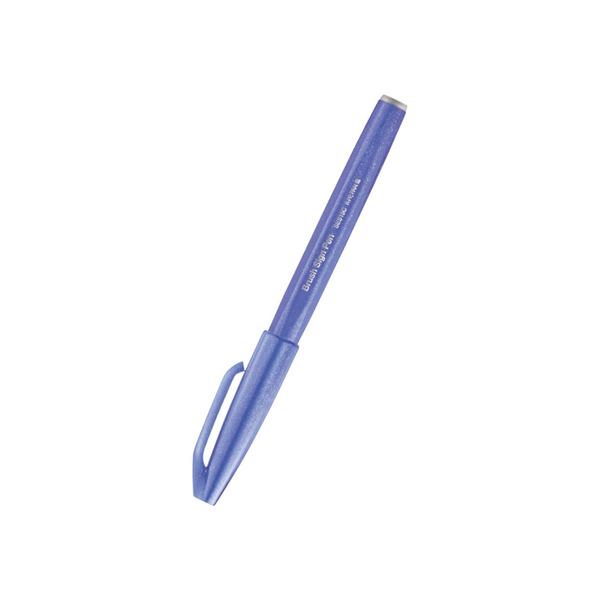 将图片加载到图库查看器，Pentel Touch Brush Sign Pen Blue Violet
