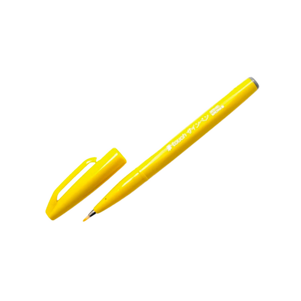 Load image into Gallery viewer, Pentel Touch Brush Sign Pen Yellow
