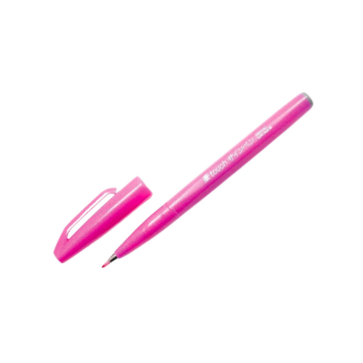 Pentel Touch Brush Sign Pen Pink — Pentel brush pen — premium stationery and lifestyle, at Cityluxe Singapore
