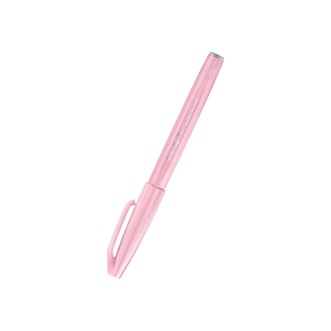 Pentel Touch Brush Sign Pen Pale Pink — Pentel brush pen — premium stationery and lifestyle, at Cityluxe Singapore