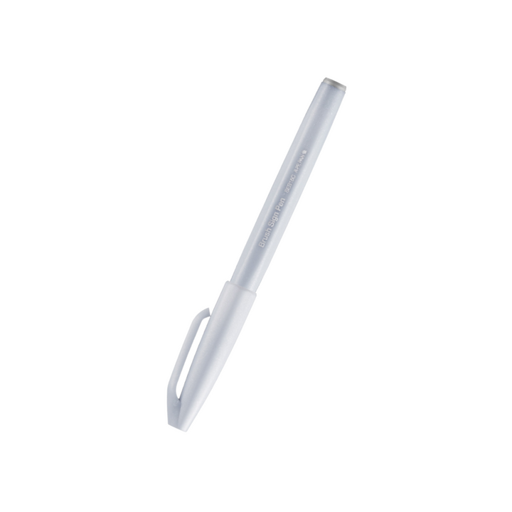 Pentel Touch Brush Sign Pen Light Grey — Pentel brush pen — premium stationery and lifestyle, at Cityluxe Singapore