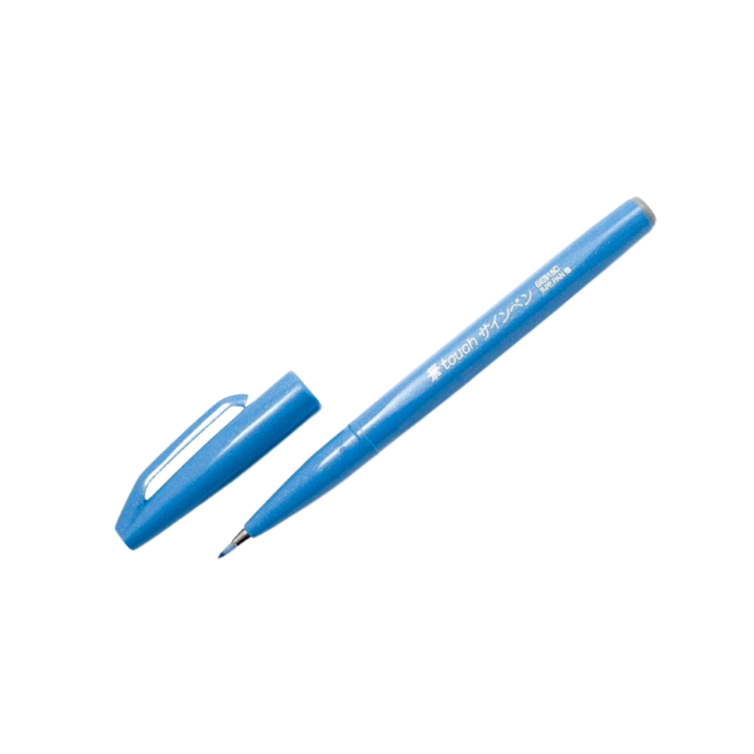 Pentel Touch Brush Sign Pen Sky Blue