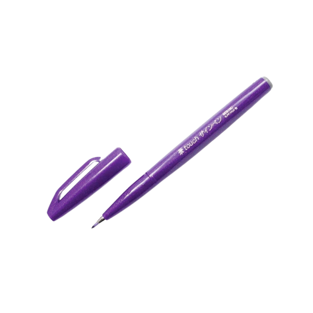 Pentel Touch Brush Sign Pen Violet — Pentel brush pen — premium stationery and lifestyle, at Cityluxe Singapore