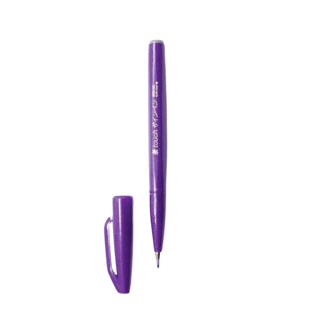 Pentel Touch Brush Sign Pen Violet — Pentel brush pen — premium stationery and lifestyle, at Cityluxe Singapore