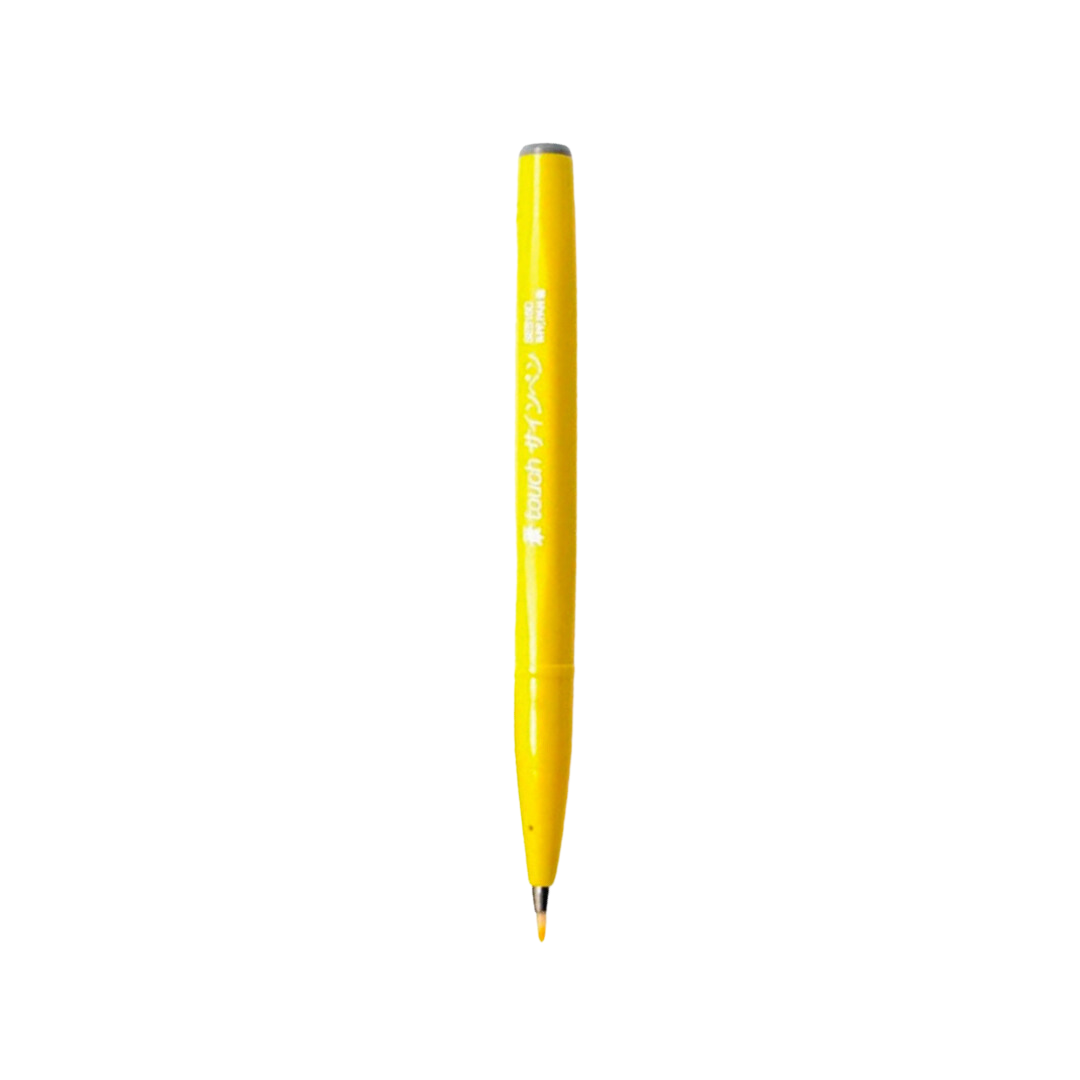 Pentel Touch Brush Sign Pen Yellow