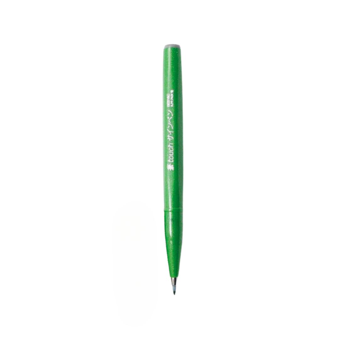 Pentel Touch Brush Sign Pen Green — Pentel brush pen — premium stationery and lifestyle, at Cityluxe Singapore