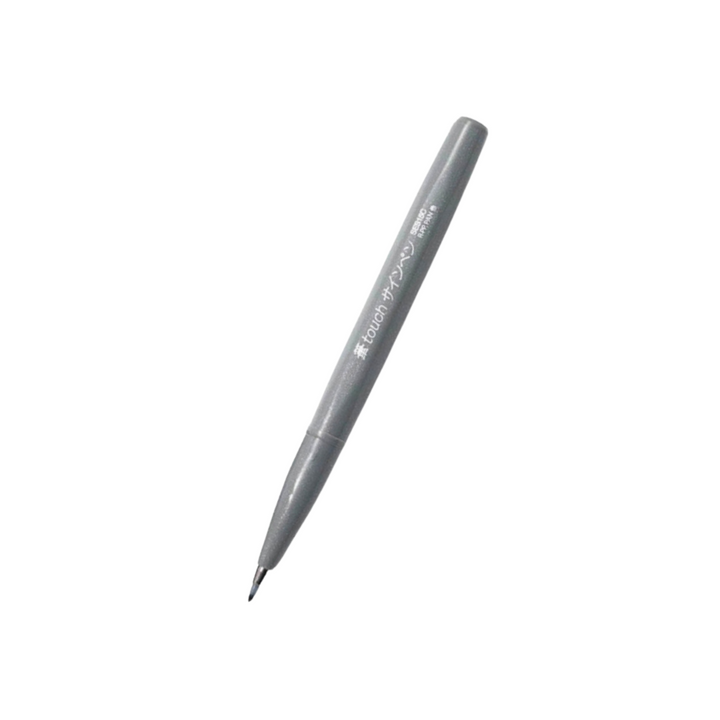 Pentel Touch Brush Sign Pen Grey — Pentel brush pen — premium stationery and lifestyle, at Cityluxe Singapore