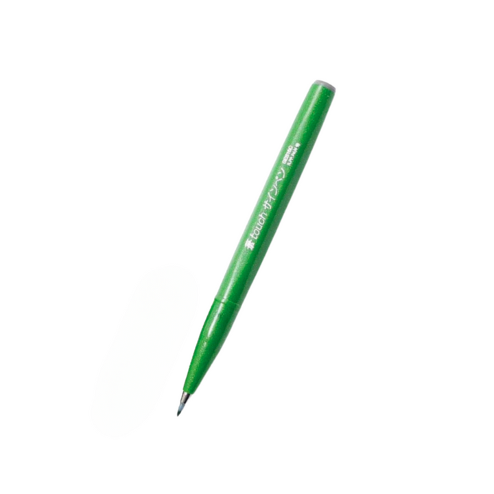 Pentel Touch Brush Sign Pen Green — Pentel brush pen — premium stationery and lifestyle, at Cityluxe Singapore