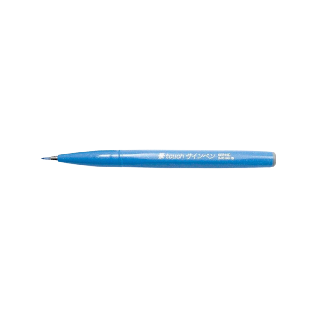 Pentel Touch Brush Sign Pen Sky Blue