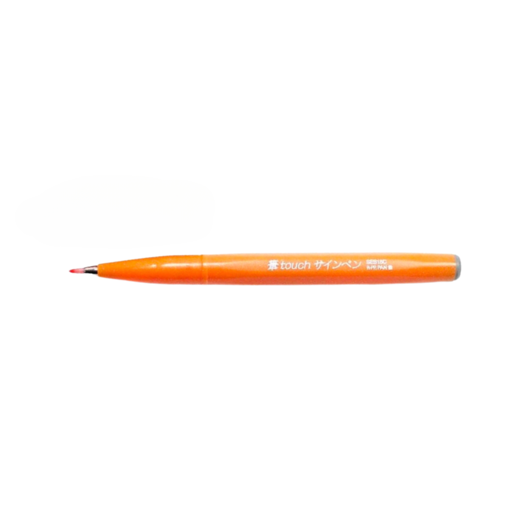 Pentel Touch Brush Sign Pen Orange