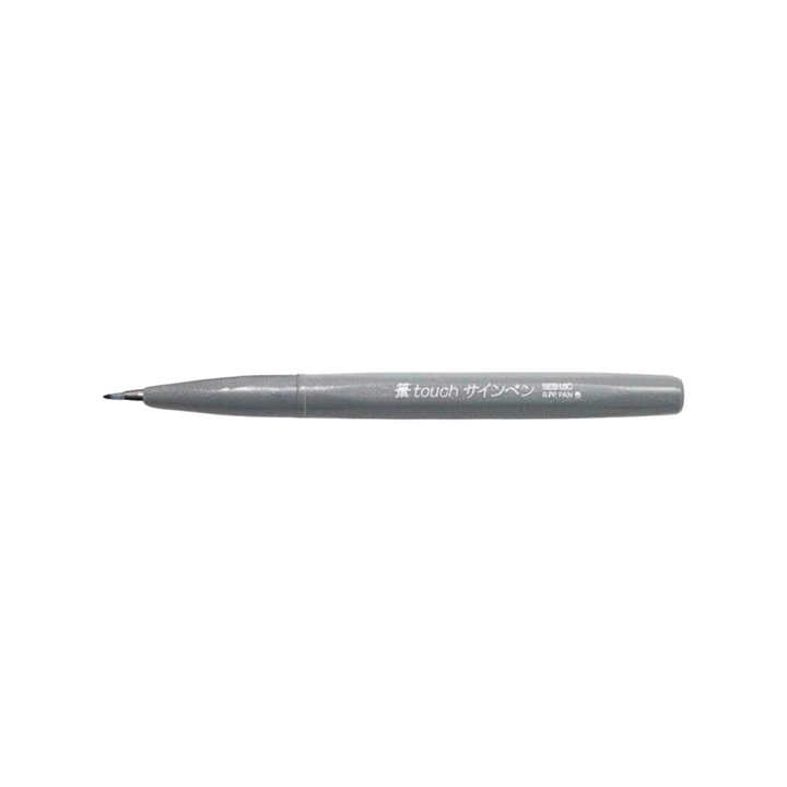 Pentel Touch Brush Sign Pen Grey — Pentel brush pen — premium stationery and lifestyle, at Cityluxe Singapore
