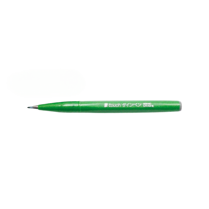 Pentel Touch Brush Sign Pen Green — Pentel brush pen — premium stationery and lifestyle, at Cityluxe Singapore