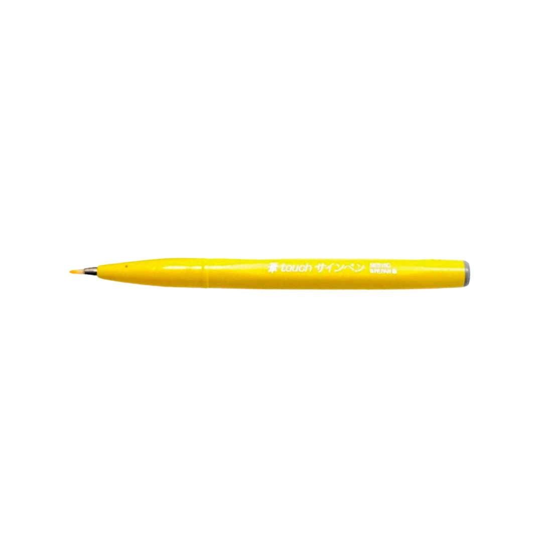 Pentel Touch Brush Sign Pen Yellow
