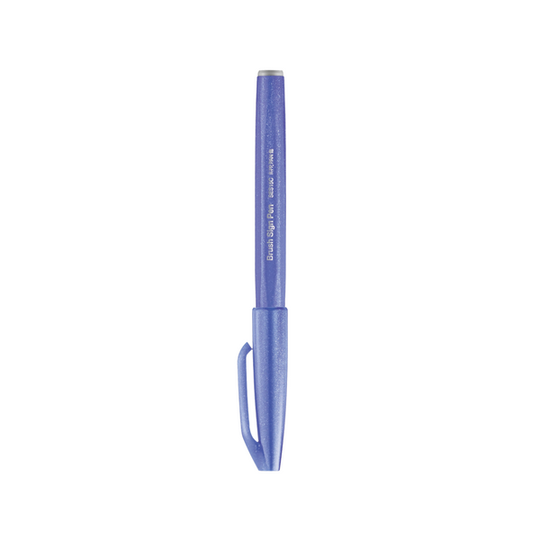 将图片加载到图库查看器，Pentel Touch Brush Sign Pen Blue Violet
