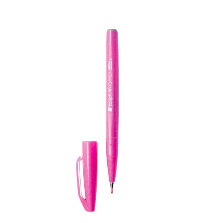 Pentel Touch Brush Sign Pen Pink — Pentel brush pen — premium stationery and lifestyle, at Cityluxe Singapore