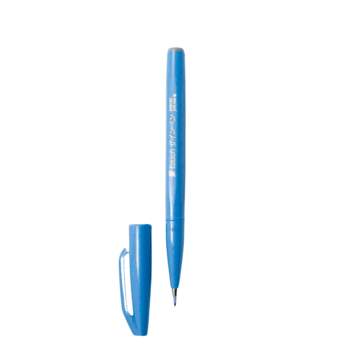 Pentel Touch Brush Sign Pen Sky Blue