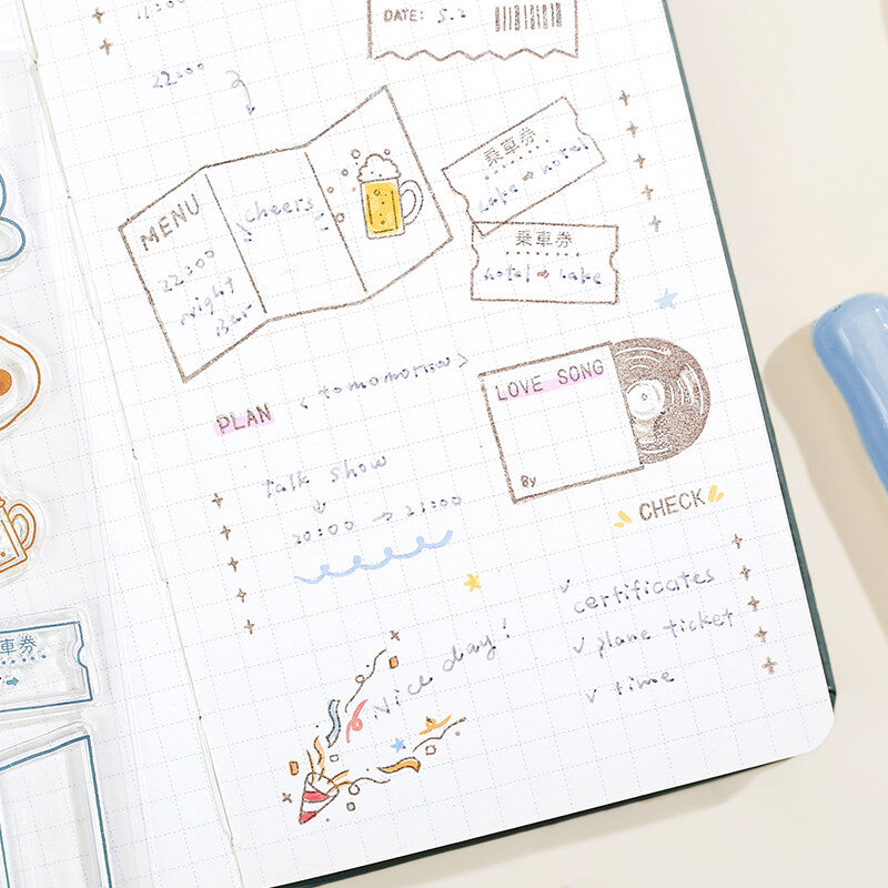 BGM Clear Stamp: Diary in Personal Diary — BGM clear stamp — premium stationery, at Cityluxe Singapore