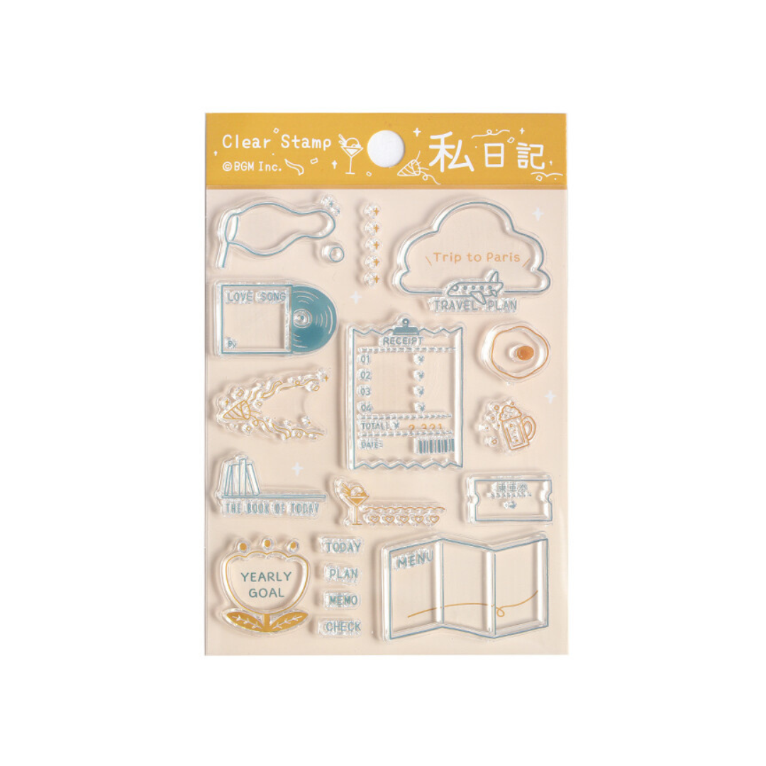 BGM Clear Stamp: Diary in Personal Diary — BGM clear stamp — premium stationery, at Cityluxe Singapore