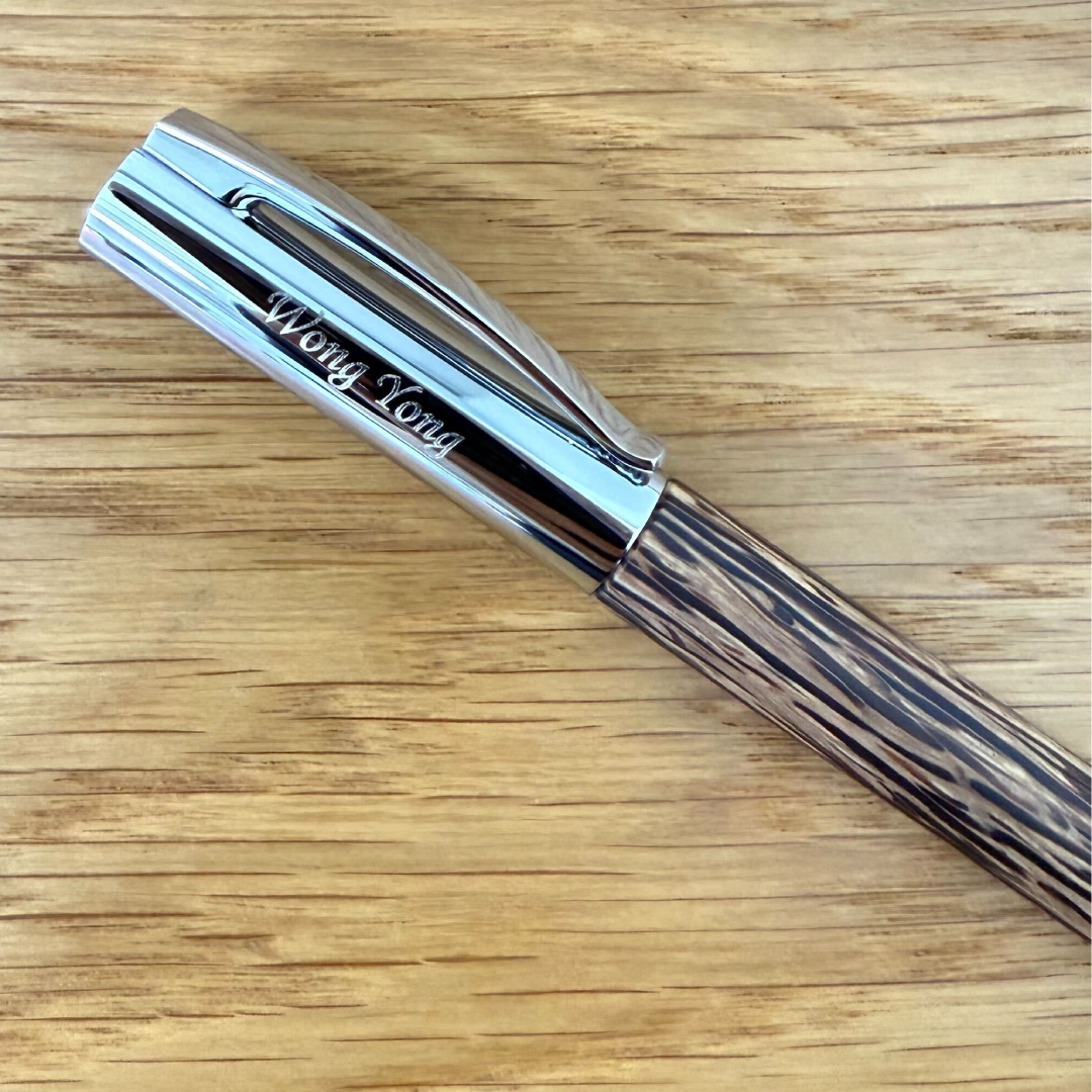 Personalized Name Engraving On Faber-Castell Ambition Twist Ballpoint Pen Cocos