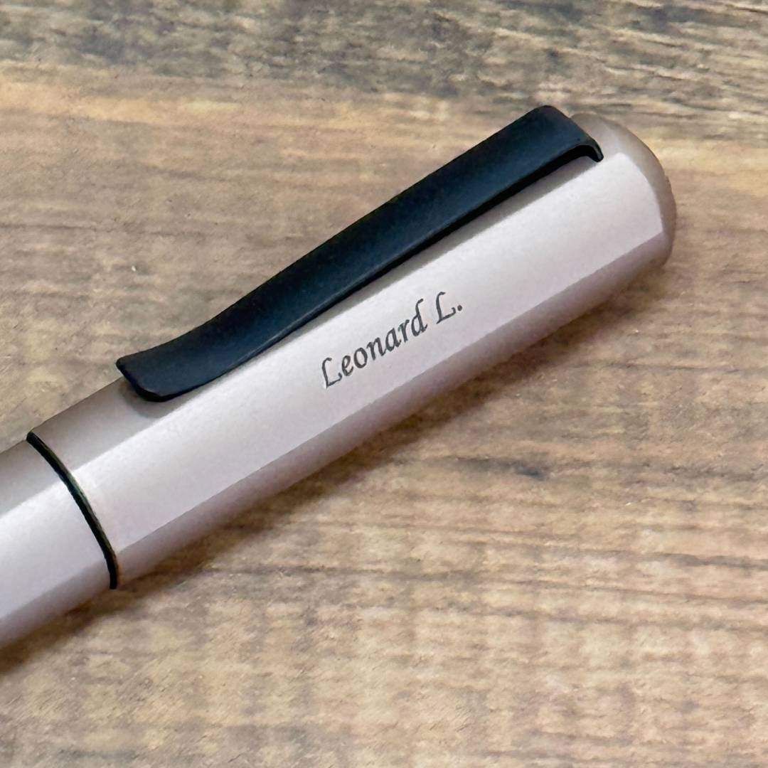 Personalized Name Engraving On Faber-Castell Hexo Bronze Fountain Pen