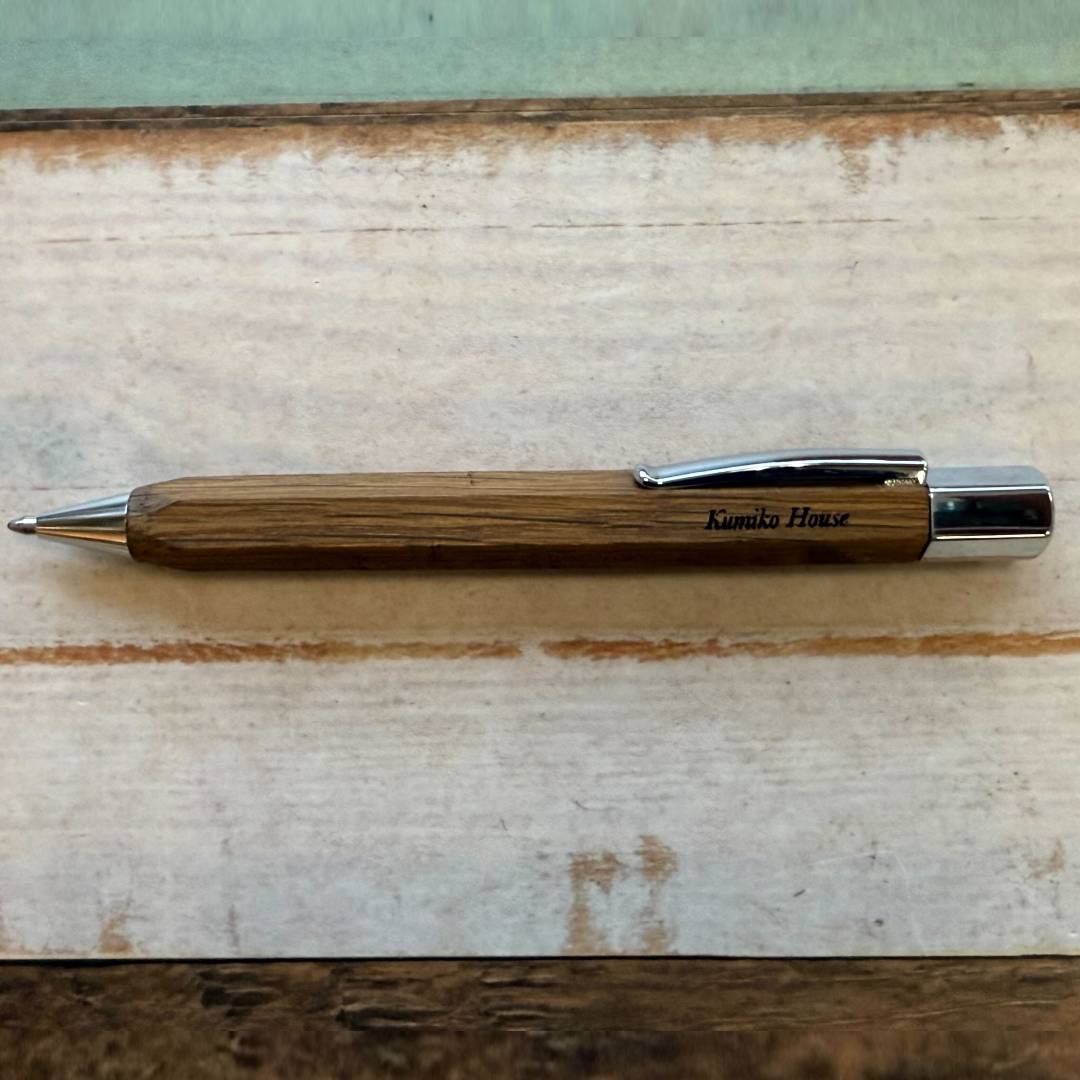 Personalized Name Engraving On Faber-Castell Ondoro Twist Ballpoint Pen Smoked Oak