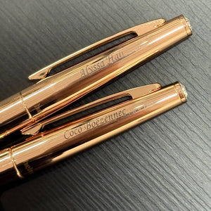 Personalized Name Engraving On Helen Kelly Sparkle Pen Rose Gold