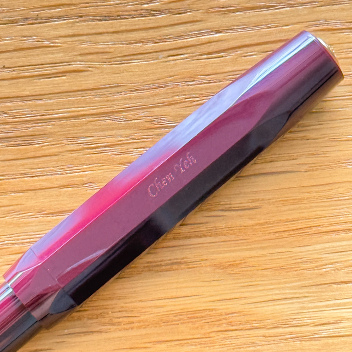 Personalised name engraving on Kaweco Classic Sport Fountain Pen - Bordeaux