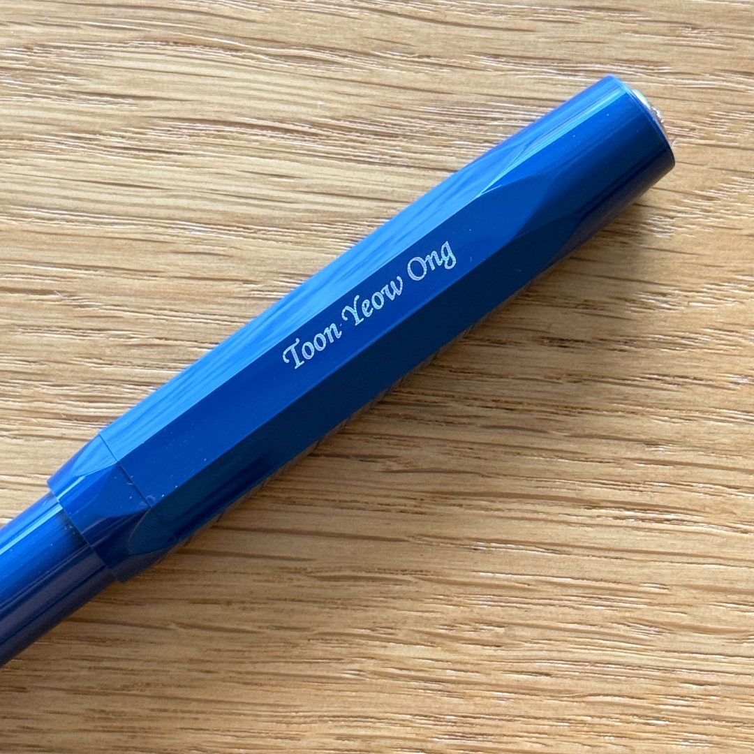 Personalized Name Engraving On Kaweco Classic Sport Fountain Pen - Navy