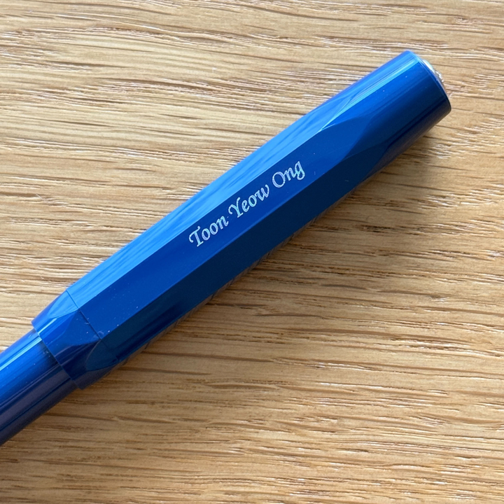 Personalized Name Engraving On Kaweco Classic Sport Fountain Pen - Navy