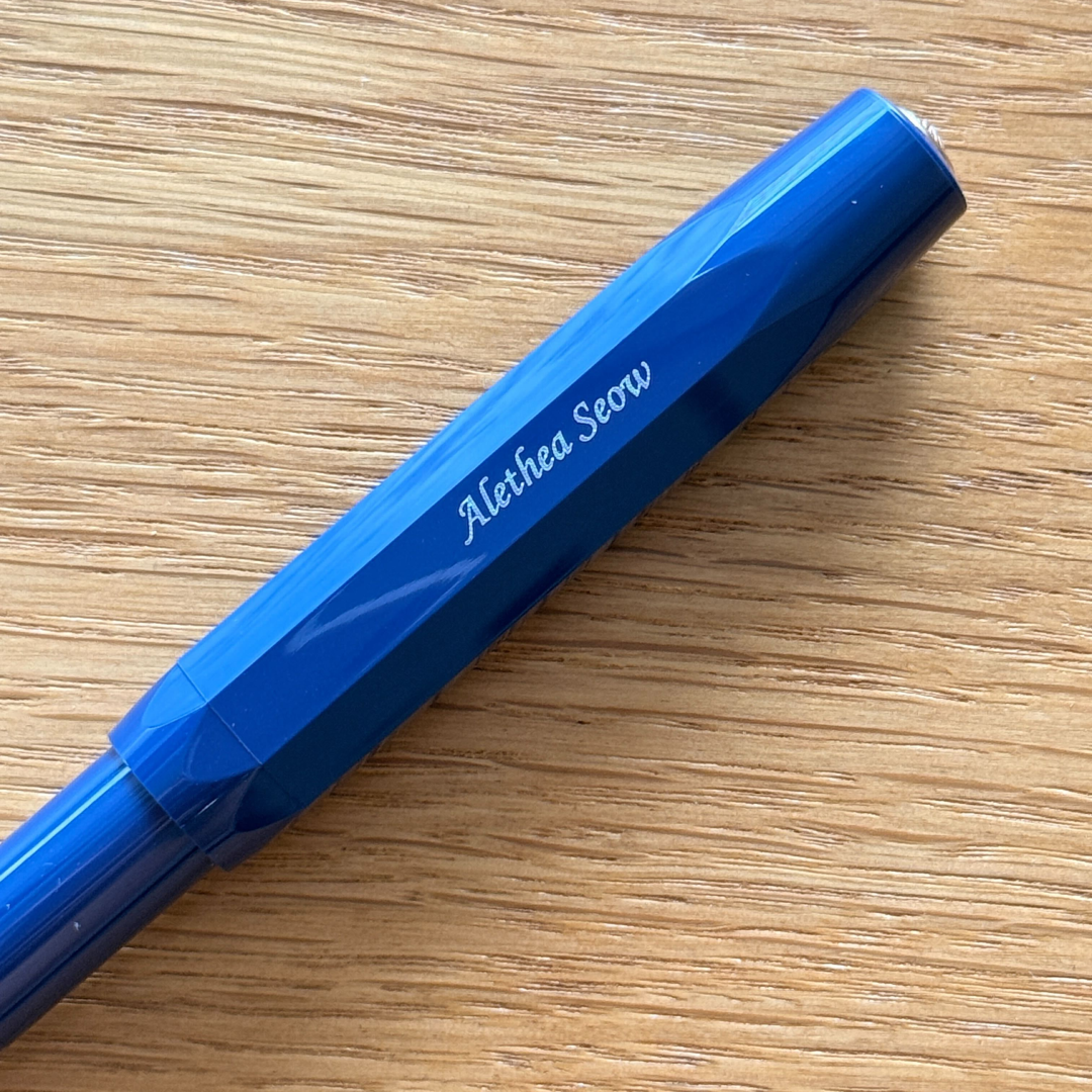 Personalized Name Engraving On Kaweco Classic Sport Fountain Pen - Navy