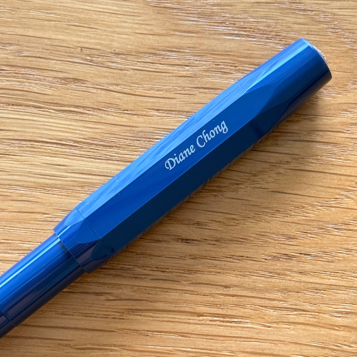 Personalized Name Engraving On Kaweco Classic Sport Fountain Pen - Navy