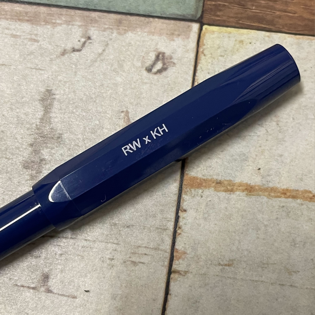 Personalised name engraving on Kaweco Classic Sport Gel Roller Pen - Navy — Cityluxe
