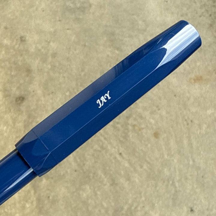Personalized Name Engraving On Kaweco Classic Sport Gel Roller Pen - Navy