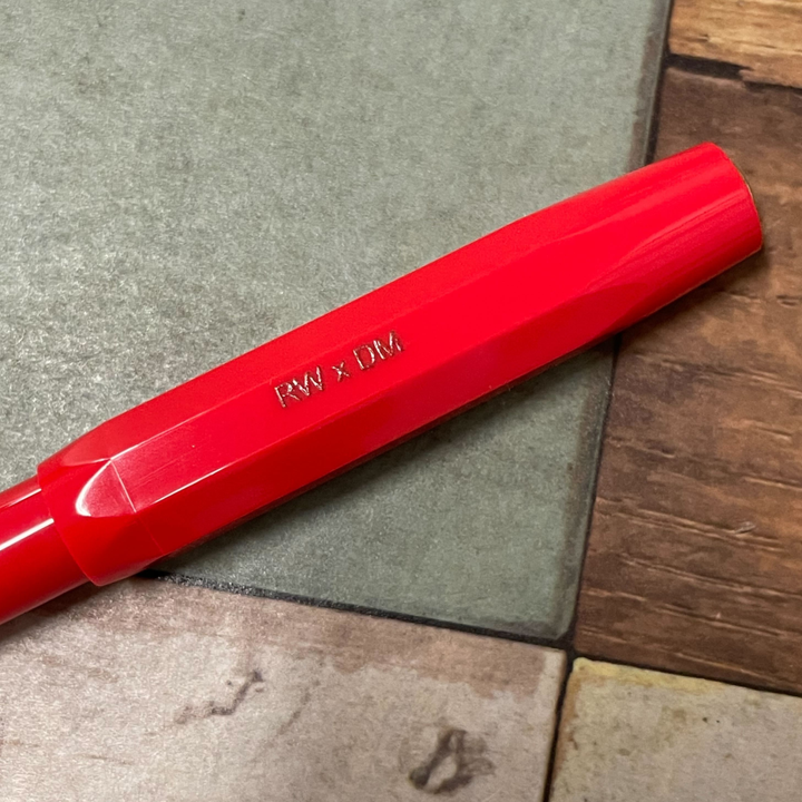 Personalised name engraving on Kaweco Classic Sport Gel Roller Pen - Red — Cityluxe