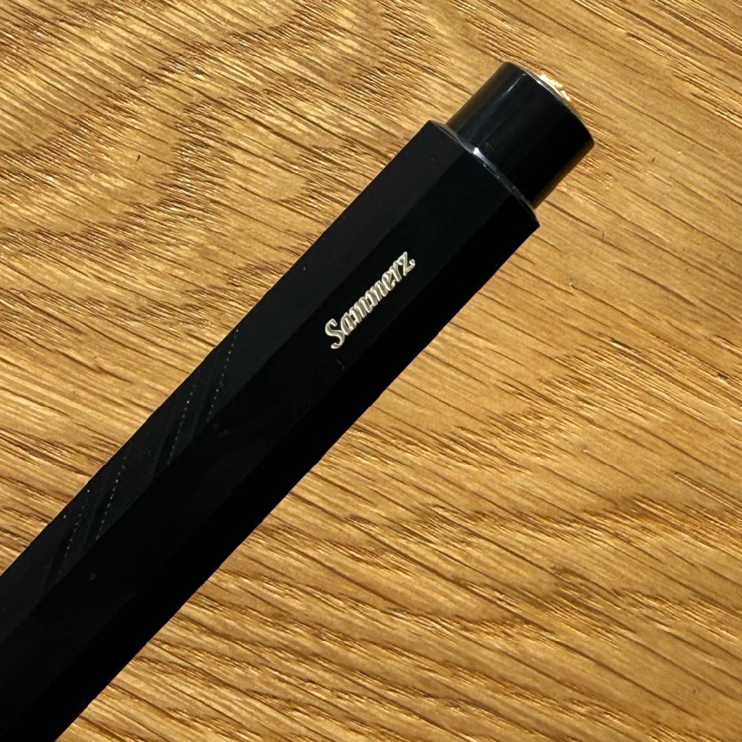 Personalized Name Engraving On Kaweco Classic Sport Guilloche Ballpoint Pen - Black